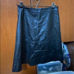 Black leather skirt